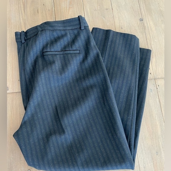 Theory Tailor Striped Trouser Pale Stripe Knit 16 NWT $345 - Picture 4 of 8